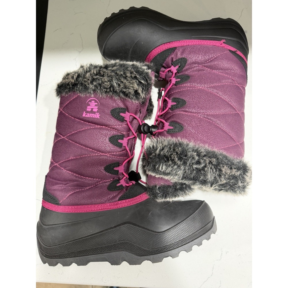 Kamik Snow Angel Multi-Pink Purple Black Synthetic Winter Boots Size 7
